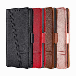 Trapezoidal Side Buckle Soft Leather Wallet case For Samsung Galaxy Note9