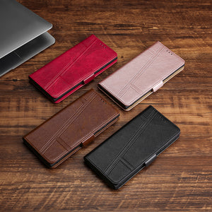 Trapezoidal Side Buckle Soft Leather Wallet case For iPhone 11/11PRO/11PRO MAX