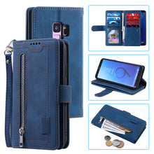 Load image into Gallery viewer, 【2021 New】Nine Card Zipper Retro Leather Wallet Phone Case For Samsung Galaxy S9