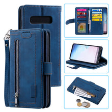 Load image into Gallery viewer, 【2021 New】Nine Card Zipper Retro Leather Wallet Phone Case For Samsung Galaxy S10E