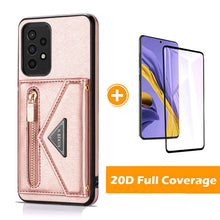 Load image into Gallery viewer, Triangle Crossbody Zipper Wallet Card Leather Case For Samsung Galaxy A52(5G)