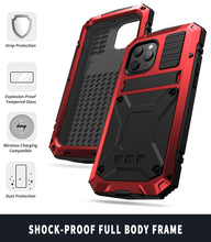 Charger l&#39;image dans la galerie, 【Pour iPhone 12MINI】 2022 Luxury Doom Armor Étanche Métal Aluminium Kickstand Phone Case