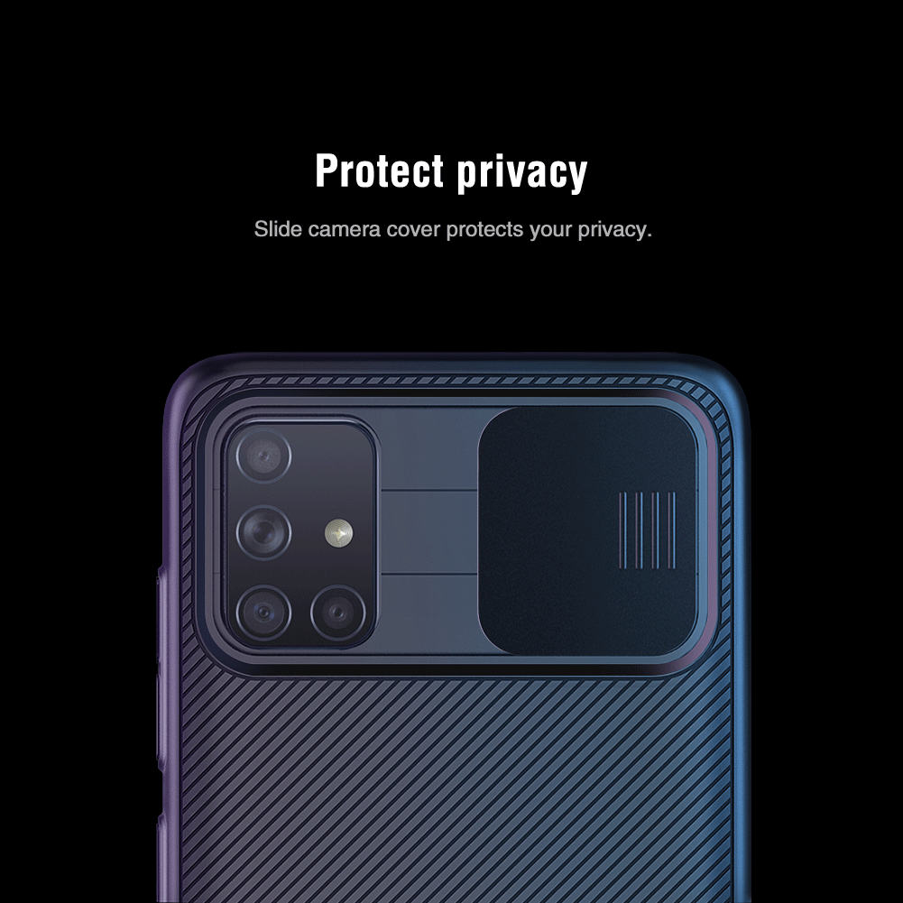 【Miroir noir】 Étui de protection de lentille de diapositive de luxe pour Samsung A71