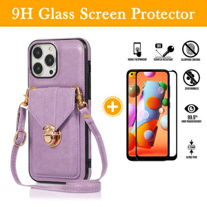 Snap Crossbody Card Wallet Leather Case For iPhone 11 Pro