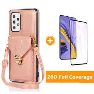 Snap Crossbody Card Wallet Leather Case For SAMSUNG Galaxy A72