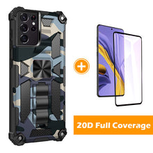 Load image into Gallery viewer, Camouflage Luxury Armor Shockproof Case With Kickstand For Samsung Galaxy S21Ultra
