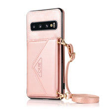 Load image into Gallery viewer, Triangle Crossbody Multifunctional Wallet Card Leather Case For Samsung S10