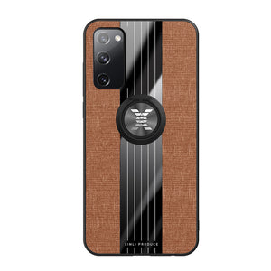 Fashion Luxury Fabric protective cover with Samsung s20fe Magnetic ring clip