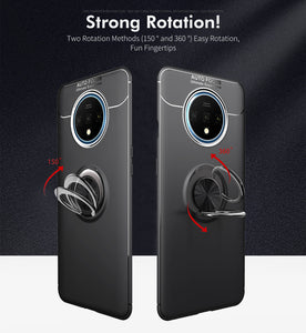 Car Holder Stand Magnetic Bracket Case Finger Ring TPU Case For OnePlus 7T
