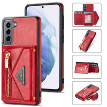 Load image into Gallery viewer, Triangle Crossbody Zipper Wallet Card Leather Case For Samsung Galaxy S21PLUS 5G
