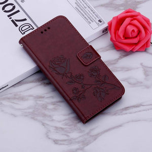2021 Upgraded 3D Embossed Rose Wallet Phone Case For SAMSUNG A50