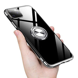 2020 Transparent Colorful Magnetic Ring Holder Phone Case For iPhone11 series Case
