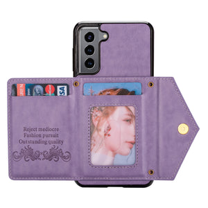 Triangle Crossbody Zipper Wallet Card Leather Case For Samsung Galaxy S21PLUS 5G