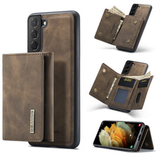 Charger l&#39;image dans la galerie, Two-in-one Magnetic Split Three-fold Wallet Phone Case For Samsung S21 Series