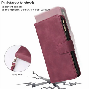 Soft Leather Zipper Wallet Flip Multi Card Slots Case For iPhone 6/6S