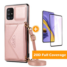Load image into Gallery viewer, Triangle Crossbody Multifunctional Wallet Card Leather Case For Samsung A71