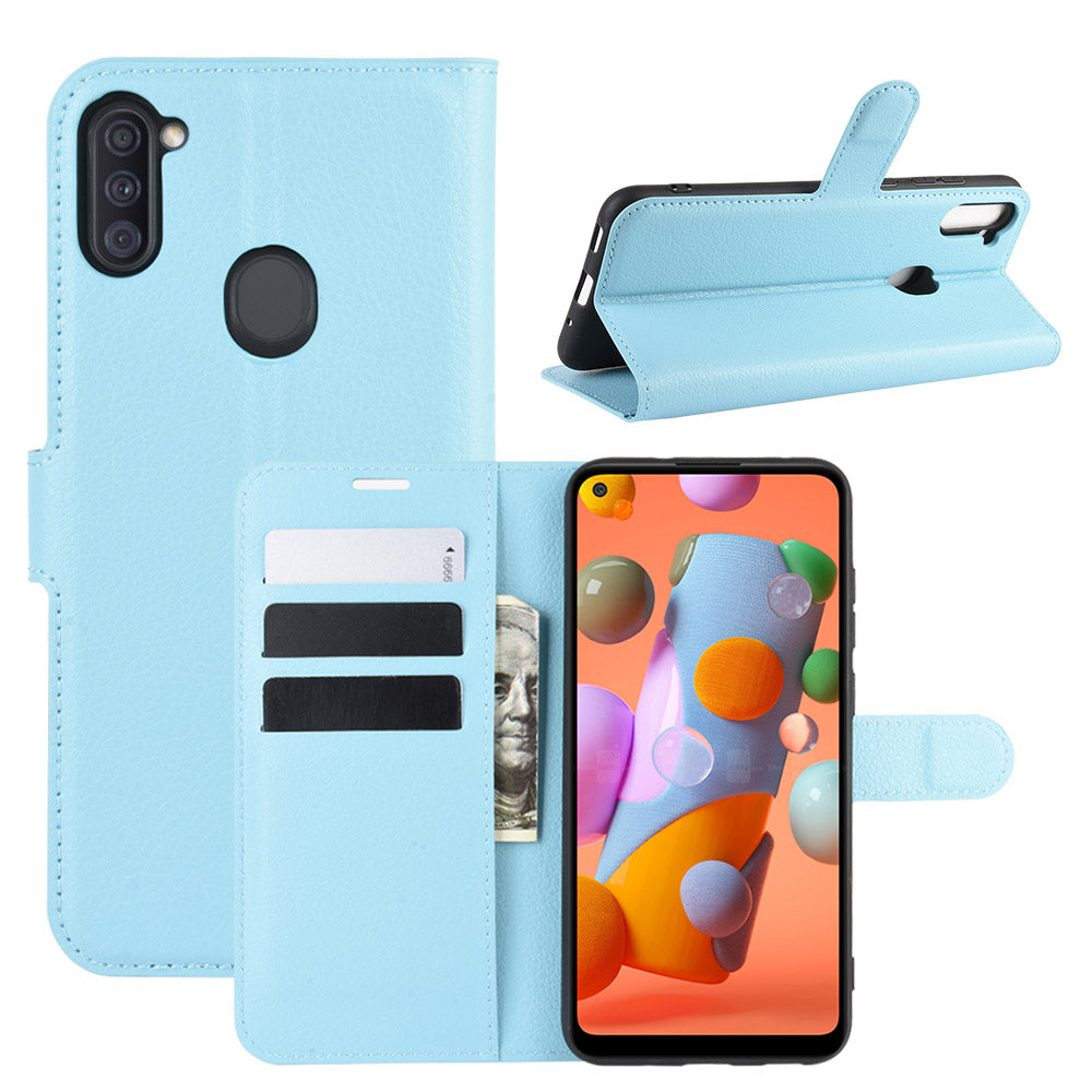 Lychee Motif porte-monnaie téléphone Cas pour Samsung A11
