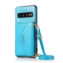 Load image into Gallery viewer, Triangle Crossbody Multifunctional Wallet Card Leather Case For Samsung S10
