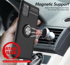 Porte-voiture Support Support Magnétique Étui Finger Ring TPU Étui pour la série Samsung S20