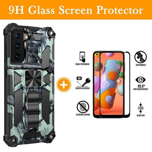 Camouflage Luxury Armor Shockproof Case With Kickstand For Samsung Galaxy S21&S21+ (5G)