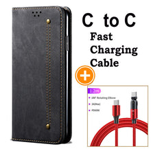 Charger l&#39;image dans la galerie, Boîtier de carte simple en denim en toile pour Samsung s21 / s21plus / s21ultra