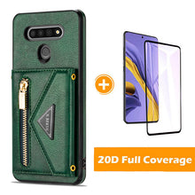 Load image into Gallery viewer, Triangle Crossbody Zipper Wallet Card Leather Case For LG Stylo6