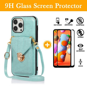 Snap Crossbody Card Wallet Leather Case For iPhone 11 Pro