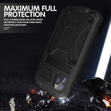 Load image into Gallery viewer, 【For iPhone 11 series】Luxury Doom Armor Waterproof Metal Aluminum Kickstand Phone Case
