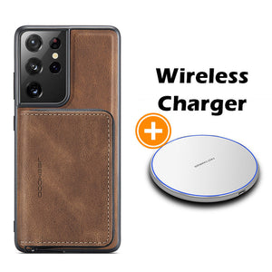 New Magnetic Separation Invisible Zipper Wallet Phone Case For SAMSUNG S21 Ultra