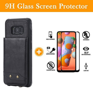 Rear Cover Type Protective Card Holster Phone Case For SAMSUNG Galaxy S8