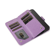 Charger l&#39;image dans la galerie, Luxe Zipper Leather Wallet Flip Multi Card Slots Cover Case For Samsung S20 Series