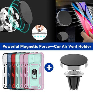 3 In 1 Camera Protection Hard Case With Ring For Samsung A52