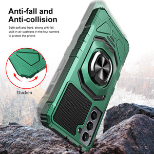 Warrior High-strength Shockproof Ring Stand Case For SAMSUNG S21