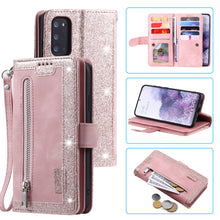 Charger l&#39;image dans la galerie, [ 2021 New ] Nine Card Zipper Retro Leather Wallet Phone Case For Samsung Galaxy S10E