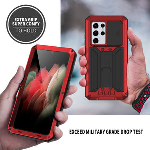 【For S21Ultra】Luxury Lens Protection Waterproof Aluminum 360° Protective Phone Case