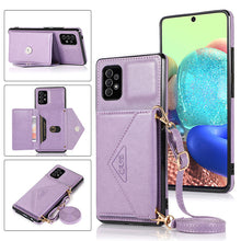 Charger l&#39;image dans la galerie, Triangle Crossbody Carte multifonctionnelle de la carte de cuir pour Samsung Galaxy A42 5G