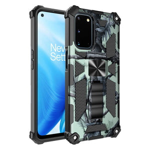 Camouflage Luxury Armor Shockproof Case With Kickstand For Samsung Galaxy A03S