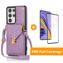 Load image into Gallery viewer, Snap Crossbody Card Wallet Leather Case For SAMSUNG S21 Ultra