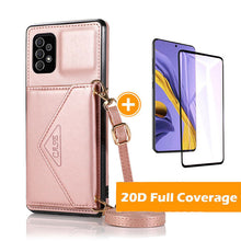 Charger l&#39;image dans la galerie, Triangle Crossbody Carte multifonctionnelle de la carte de cuir pour Samsung Galaxy A42 5G