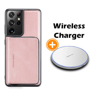 New Magnetic Separation Invisible Zipper Wallet Phone Case For SAMSUNG S21 Ultra
