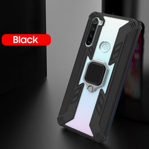 Warrior Style Magnetic Ring Kickstand Phone Cover For Redmi Note 8T