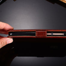 Charger l&#39;image dans la galerie, Pousse d&#39;autruche Rousse de cuir pour les feuilles de couverture pour ONEPLUS 8