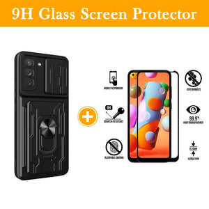 【For SAMSUNG S21+ 5G】Multifunctional Card Holder Ring Bracket Goggles Phone Case