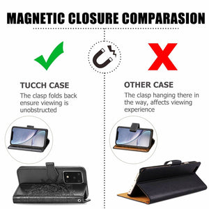 Luxury Embossed Mandala Leather Wallet Flip Case for Samsung A Series