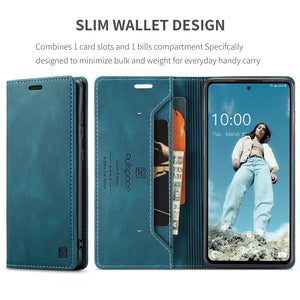 RFID Blocking Anti-theft Swipe Card Wallet Phone Case For SAMSUNG Galaxy A32 5G