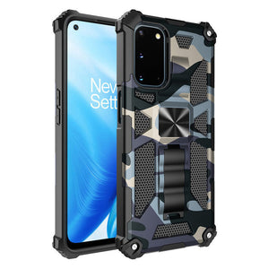 Camouflage Luxury Armor Shockproof Case With Kickstand For Samsung Galaxy A02S