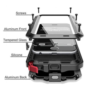 Deluxe Doom armure imperméable boîtier de téléphone en aluminium métallique Samsung note 8