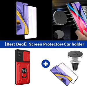 【For SAMSUNG S21+ 5G】Multifunctional Card Holder Ring Bracket Goggles Phone Case