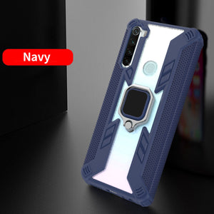 Warrior Style Magnetic Ring Kickstand Phone Cover For Redmi Note 8T