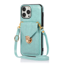 Load image into Gallery viewer, Snap Crossbody Card Wallet Leather Case For iPhone 12Pro